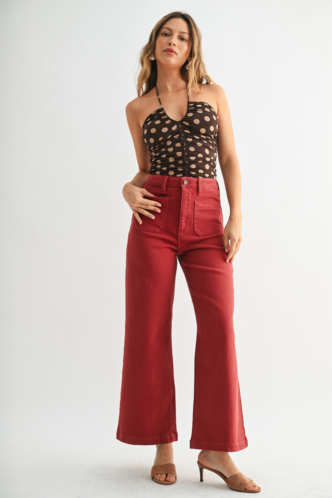 THE SAILOR POCKET WIDE LEG DENIM JEANS