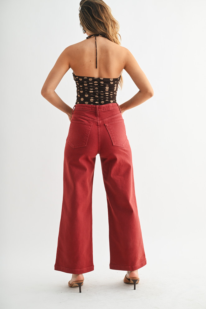 THE SAILOR POCKET WIDE LEG DENIM JEANS