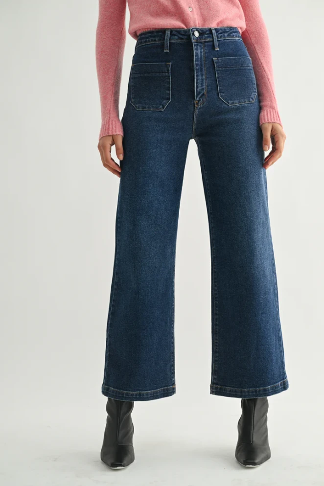 THE SAILOR POCKET WIDE LEG DENIM JEANS