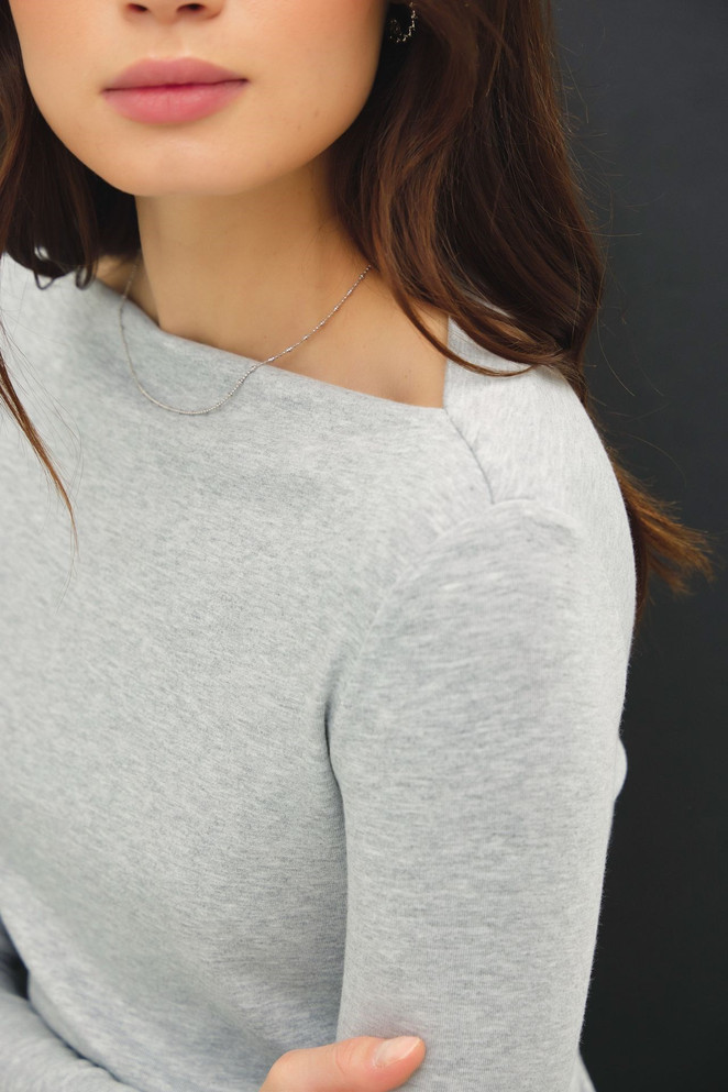 BASIC BOAT NECK LONG SLEEVE KNIT TOP