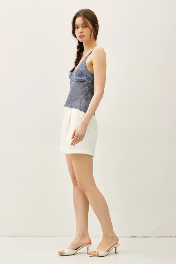 BODICE CROCHET KNIT TANK