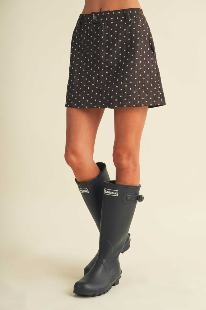 POLKA DOT UTILITY SKORT