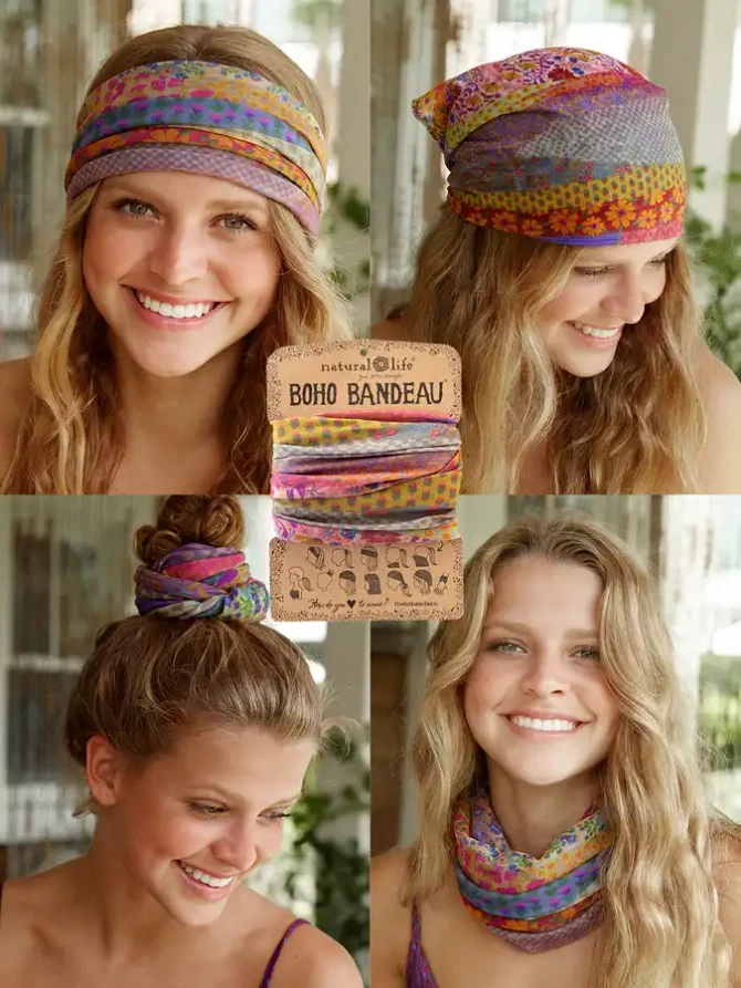 FULL BOHO BANDEAU HEADBAND - GARDEN WAVES