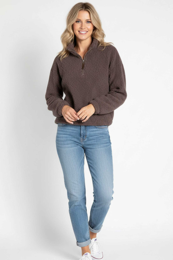 THREAD & SUPPLY COZY HALF ZIP PULLOVER