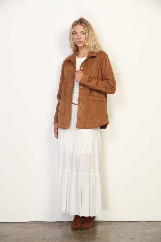 CLASSIC WESTERN SUEDE SHACKET