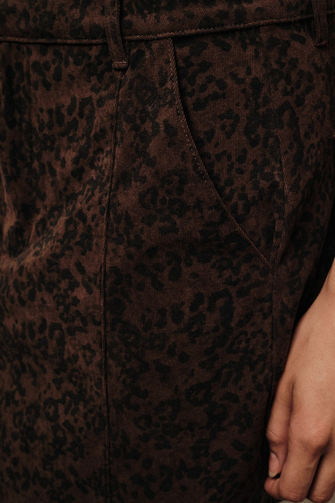 HIGH WAIST LEOPARD PRINT STRETCH MINI SKIRT