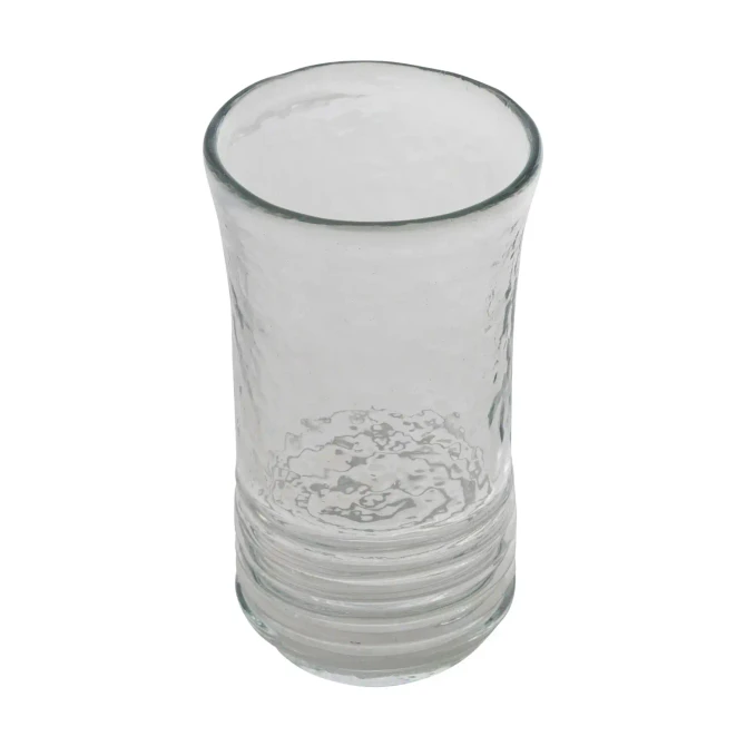12 OZ. HAND-BLOWN RIBBED DRINKING GLASS