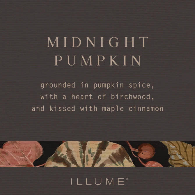 ILLUME MIDNIGHT PUMPKIN SMALL BOXED CRACKLE GLASS CANDLE