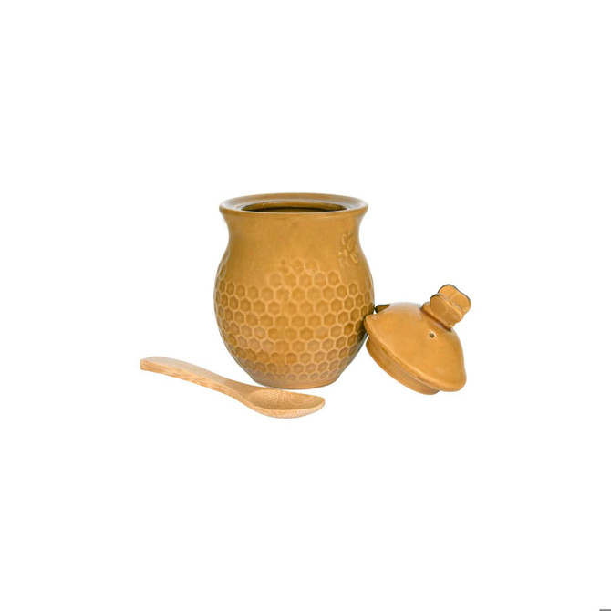 HONEY JAR WITH HONEY DIPPER