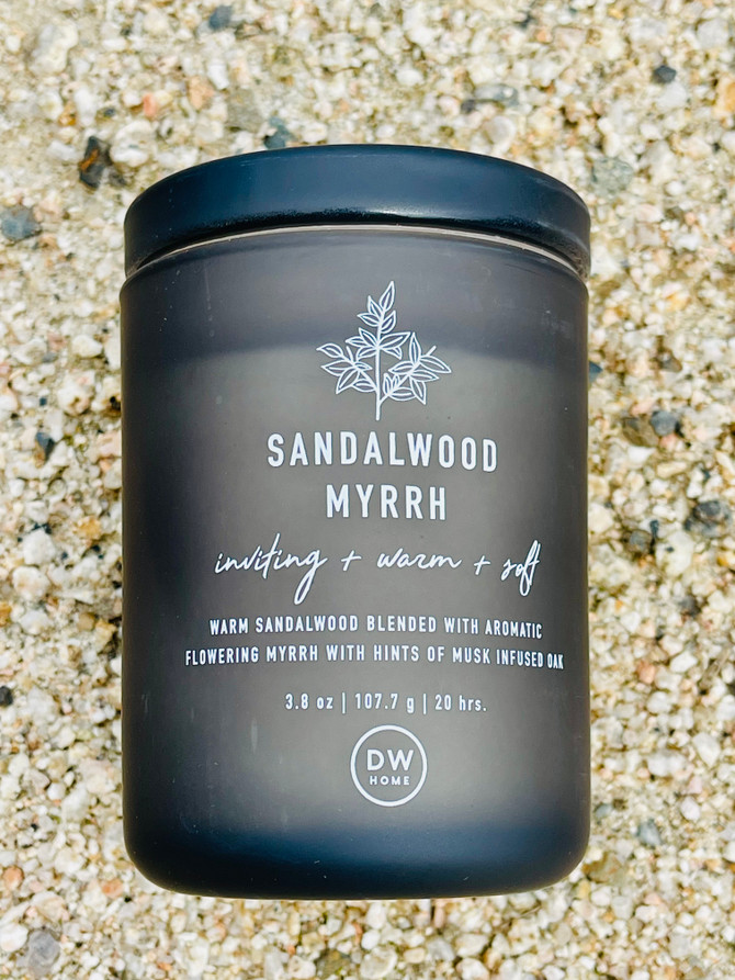 SANDALWOOD MYRRH GLASS LID MINI CANDLE