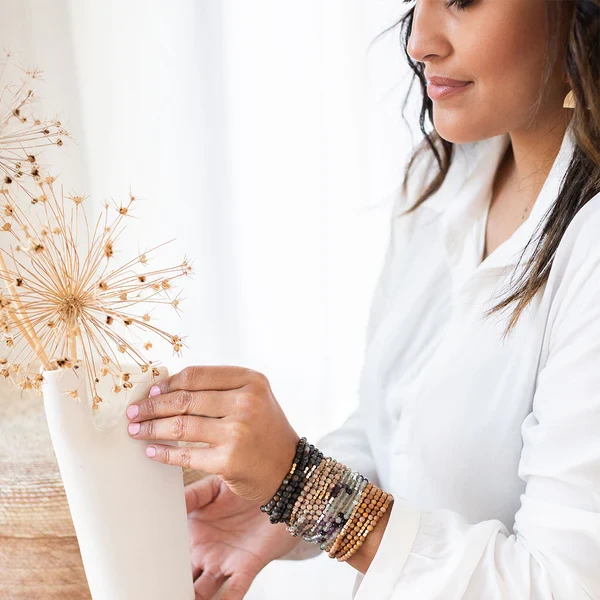 NATURAL GEMSTONE WRAP BRACELET AND NECKLACE CONVERTIBLE