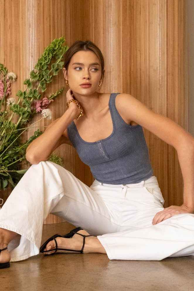 WASHED SEAMLESS CROP TOP