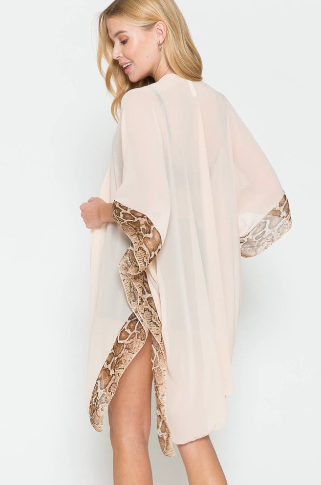 SHEER PYTHON KIMONO