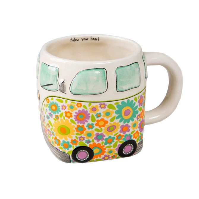 FOLK ART COFFEE MUG - DAISY THE VAN