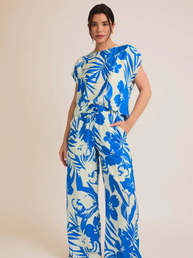 TROPICAL PRINT LIGHTWEIGHT TOP