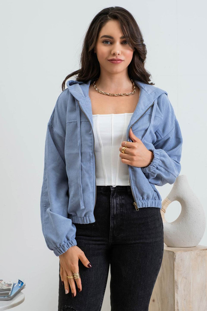 CORDUROY ZIP UP JACKET