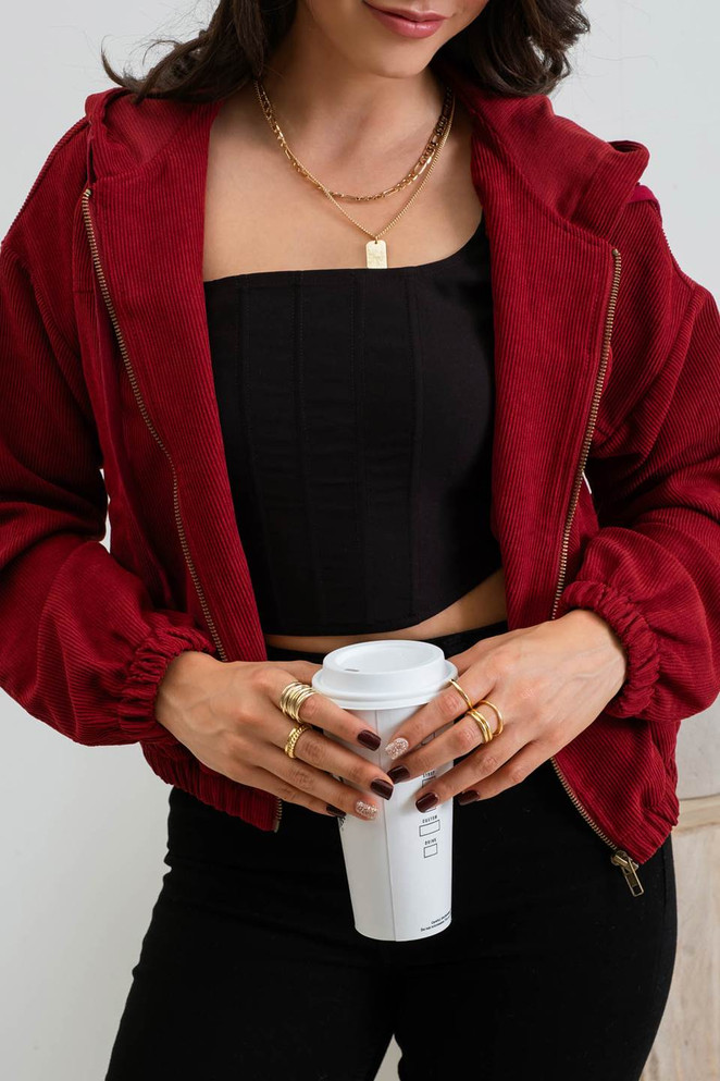 CORDUROY ZIP UP JACKET