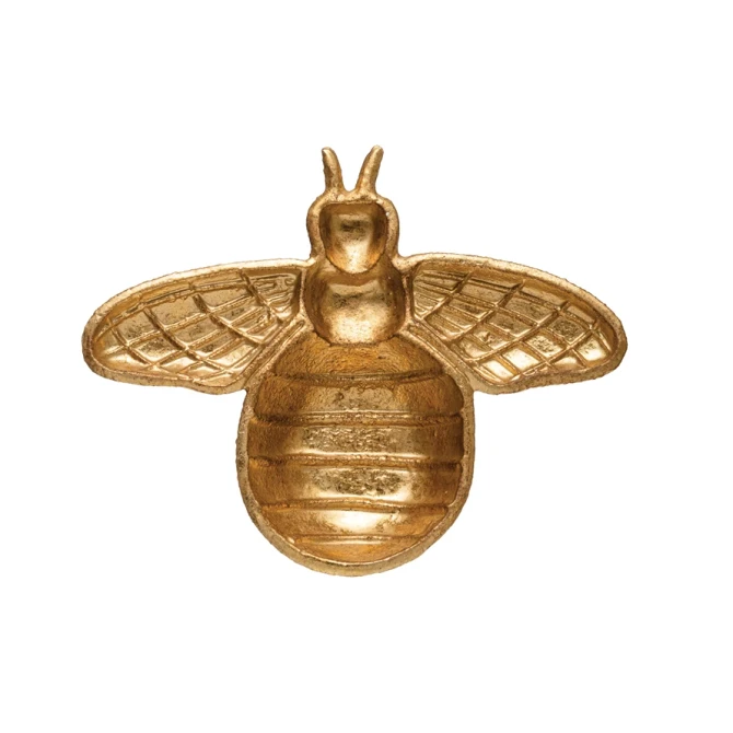 DECORATIVE CAST IRON BEE SHAPED DISH