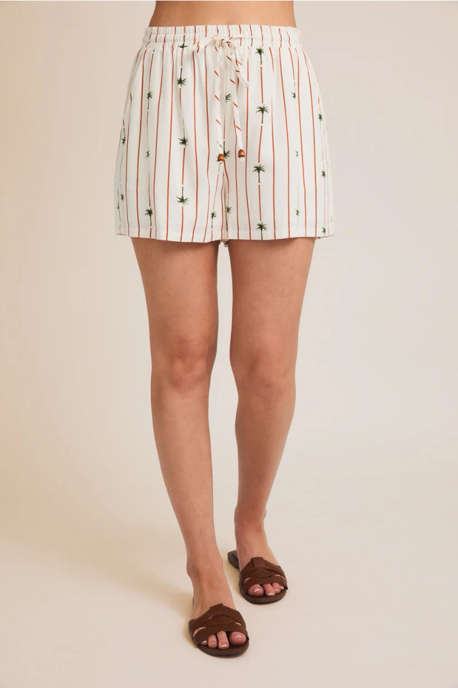 PALM TREES LINEN SHORTS