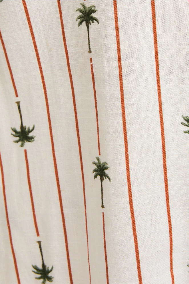 PALM TREES LINEN SHORTS