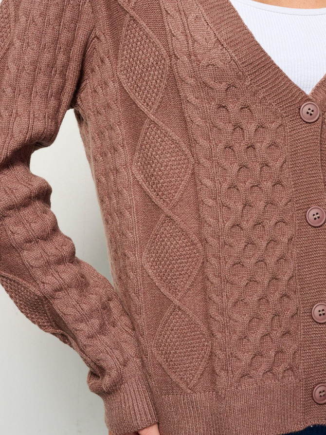 LONG SLEEVE BUTTON CLOSURE CARDIGAN SWEATER
