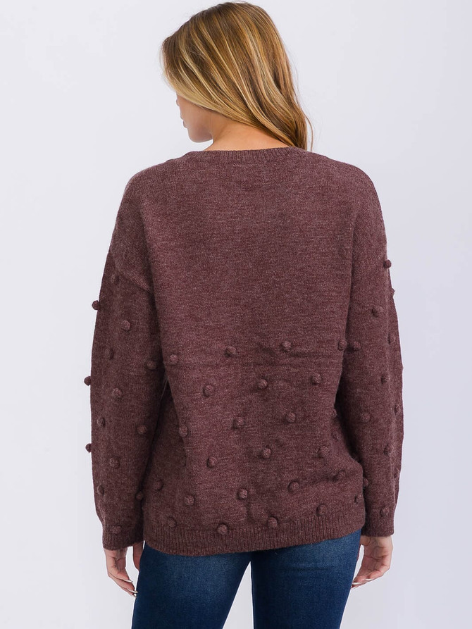 LONG SLEEVE DETAILED PULLOVER SWEATER