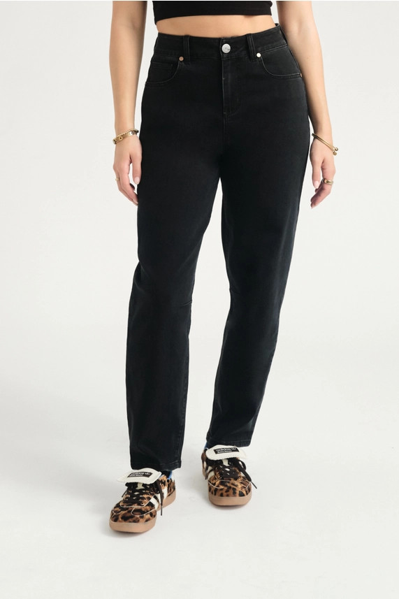 BARREL LOOSE STRAIGHT LEG JEAN IN STERLING