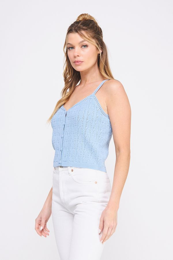 PIONTELLE KNIT V NECK TANK TOP