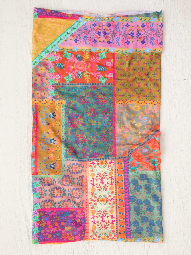 FULL BOHO BANDEAU HEADBAND - MULTI PATCHWORK