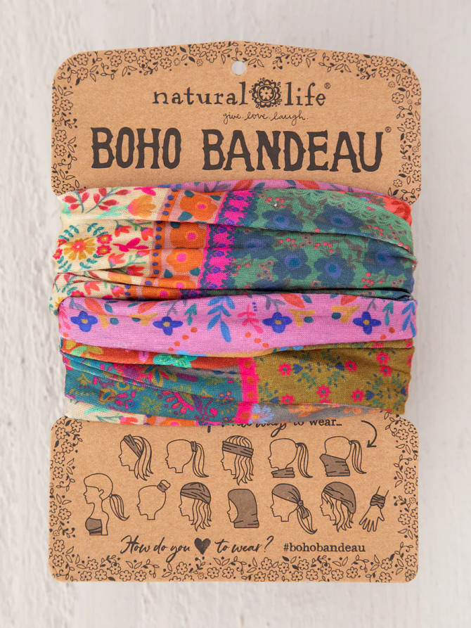 FULL BOHO BANDEAU HEADBAND - MULTI PATCHWORK