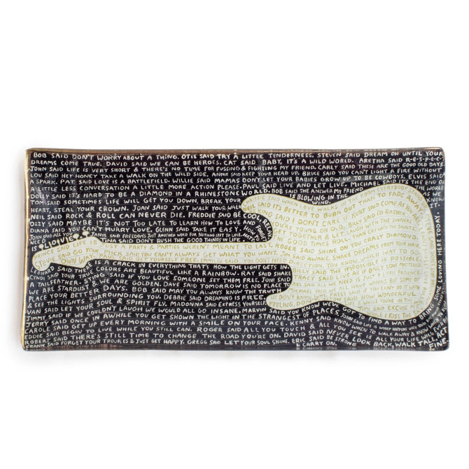 LEGENDS SMALL RECTANGLE DECOUPAGE PLATE