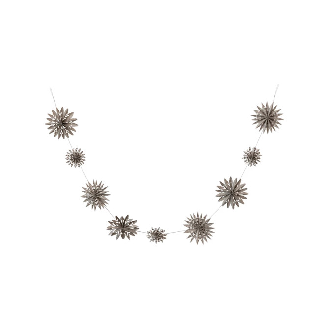 RECYCLED PAPER FOLDING SNOWFLAKE GARLAND