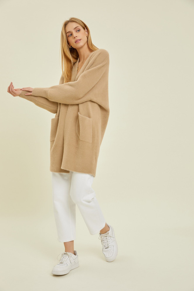 FUZZY ULTRA SOFT LONG CARDIGAN