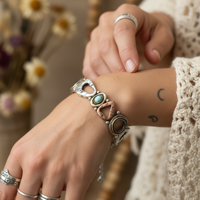 SOUTHWESTERN BOHO METAL BRACELET