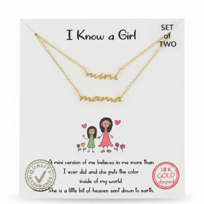 MAMA MINI GOLD DIPPED NECKLACE SET