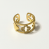 BOHEMIAN ADJUSTABLE GOLD CLOVER RING