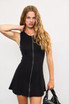 ZIP UP KNIT DRESS