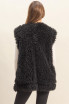 TOGGLE CLOSURE DETAILED FUZZY VEST