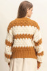 OVERSIZED CLOUD PATTERN KNIT CARDIGAN