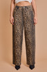 ANIMAL PRINT LEOPARD TWILL PANTS