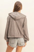 VERSATILE HOODED ZIP UP KNIT OUTERWEAR