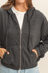 VERSATILE HOODED ZIP UP KNIT OUTERWEAR
