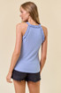 SOFT RIB SCOOP NECK RUFFLE TANK