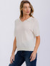 SHORT SLEEVE V-NECK BLOUSE