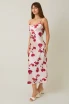 SPAGHETTI FLORAL MAXI DRESS