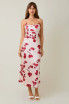 SPAGHETTI FLORAL MAXI DRESS