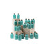 FROSTED GREEN MINI BOTTLE W/CORK LID