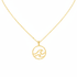 GOLD DIPPED WAVE COIN PENDANT DAINTY NECKLACE