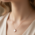 MOTHER OF PEARL CLOVER PENDANT NECKLACE