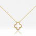 MOTHER OF PEARL CLOVER PENDANT NECKLACE
